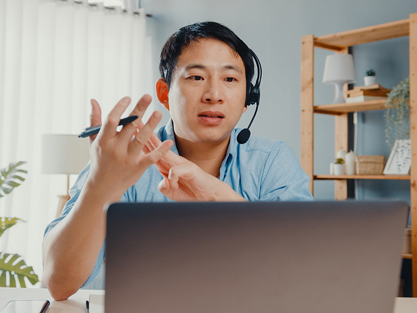 Offshore staff member at their workstation in the Philippines